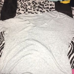 Grey long sleeved top